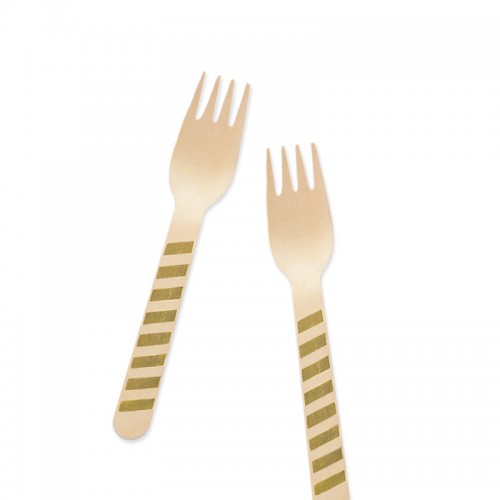 Fork - Stripe Gold